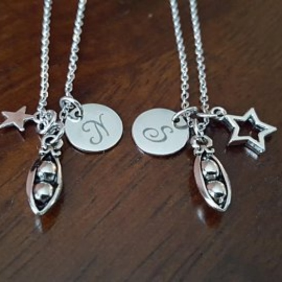 2 Peas in a Pod Stainless Steel Necklace, Set - Picture 6 of 8